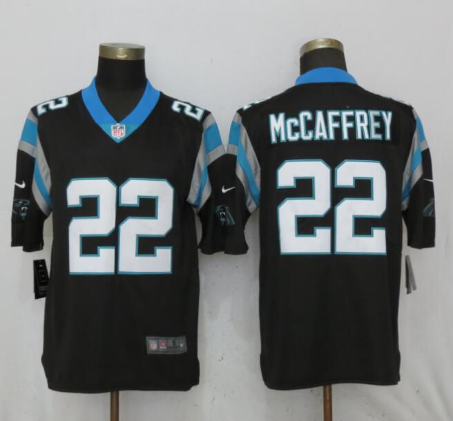 Men Carolina Panthers #22 McCaffrey Black Nike Vapor Untouchable Limited Playe NFL Jerseys